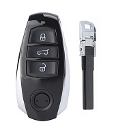 Корпус смарт ключа VOLKSWAGEN TOUAREG 3 кнопки + вставка HU66