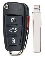 Корпус выкидного ключа AUDI 3+1 кнопка HU-HAA HU66