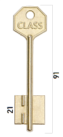 Заготовка дверного ключа Класс-5 KLS5D 91*22*21,4мм