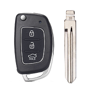 Корпус выкидного ключа HYUNDAI 3 кнопки HY-11D HYN14R, с лого