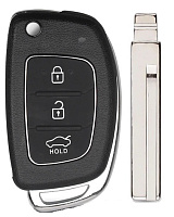 Корпус выкидного ключа KIA 3 кнопки HY-19 HYN17R, с лого